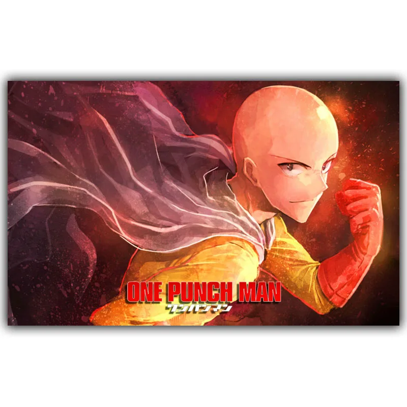 Постер ONE PUNCH MAN популярный классический домашний декор в японском стиле Шелковый