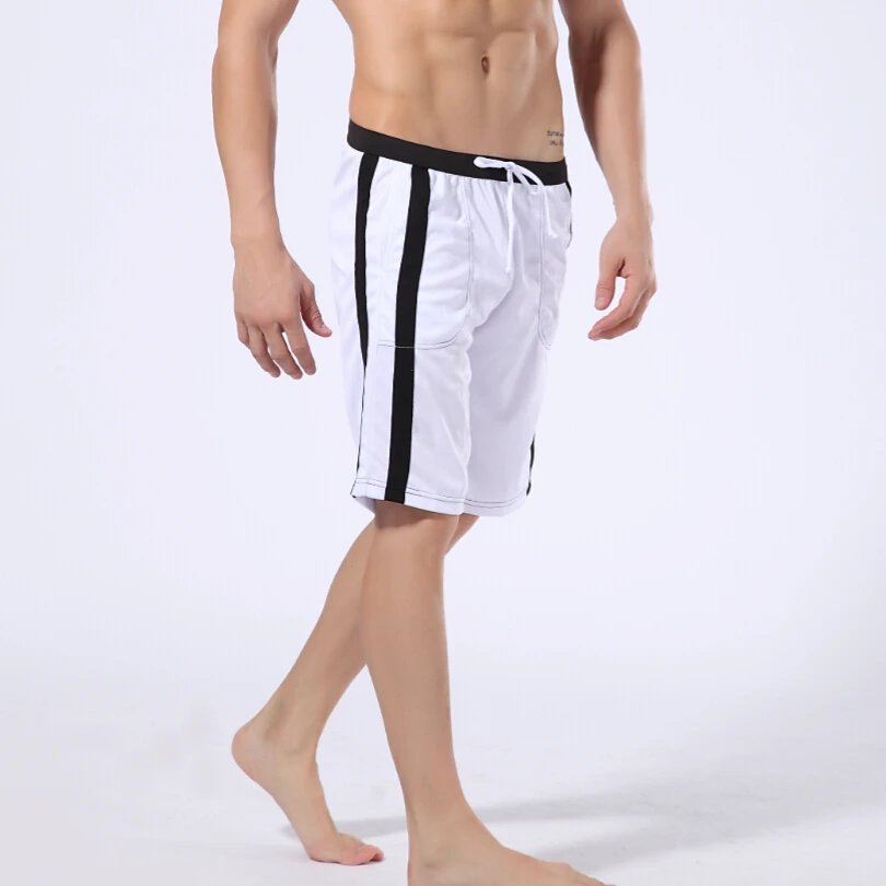 Мужские повседневные шорты темно-синие удобные пляжные шорты-бермуды для