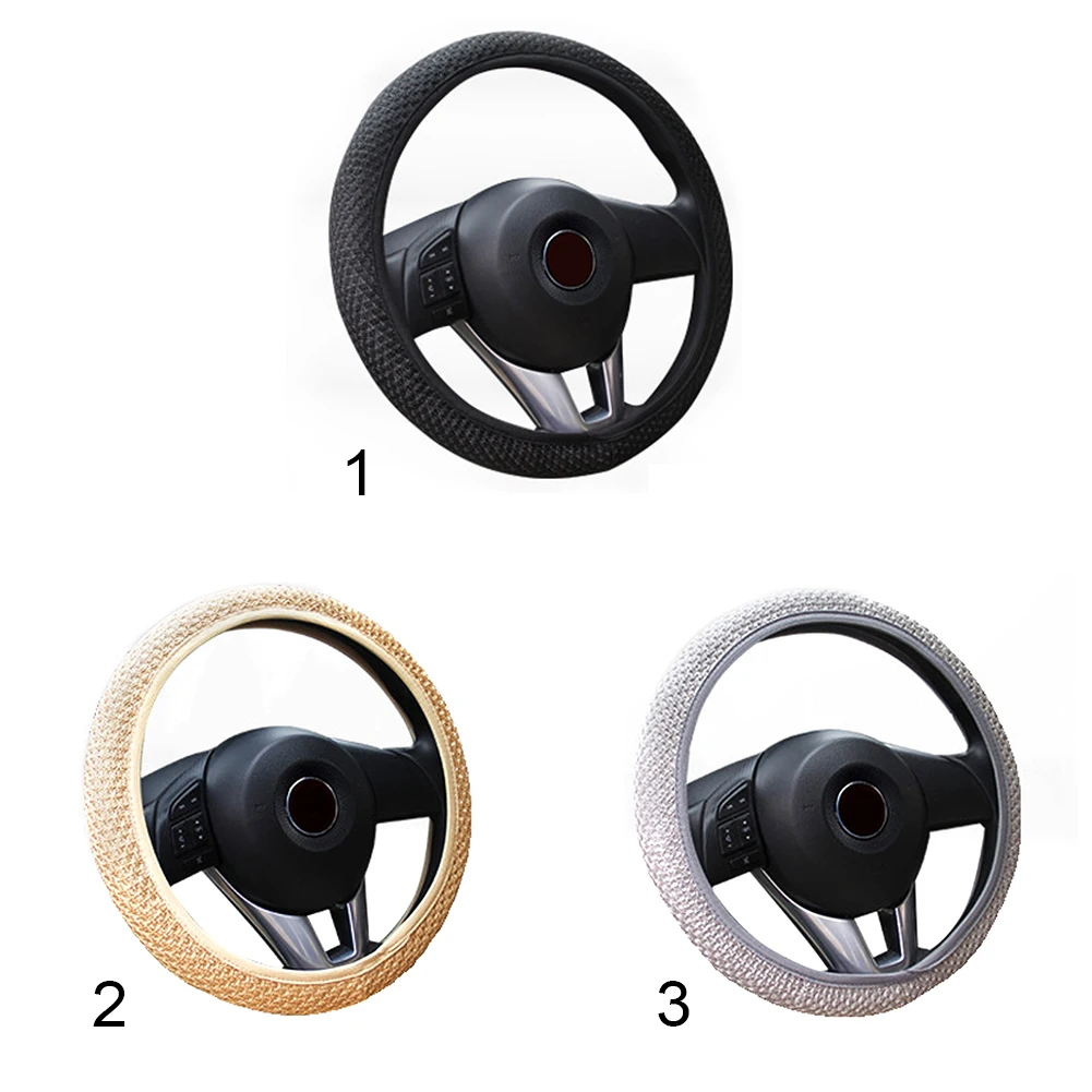 Универсальный кожаный эластичный ручной противоскользящее рулевое колесо