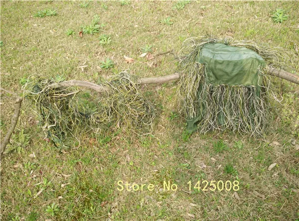 Dreen camouflage Охотничий тип травы снайперский тактический камуфляж головной убор колпачок и винтовка веревка для Ghillie костюм охотничья ткань - Цвет: Dreen camouflage