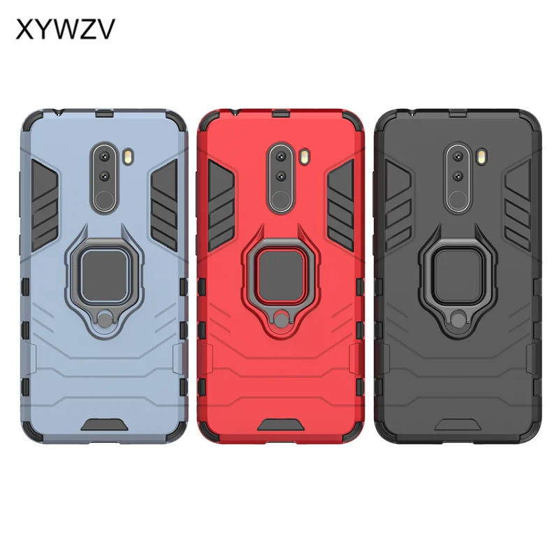 Armor Case Pocophone F1 Cover Metal Finger Ring Holder For Xiaomi Magnetic Phone |