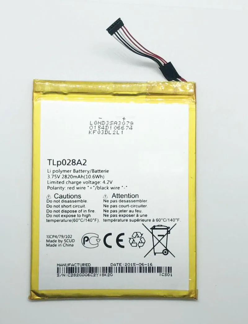 

GeLar 2820mAh батарея TLp028A2 /TLp028AD для Alcatel One Touch Pixi 3 (7) LTE / Pixi 3 7,0 4G