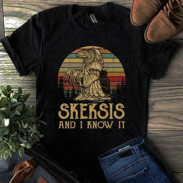 Темный Кристалл Skeksis и я знаю это Винтаж футболка черный хлопок для мужчин S 4Xl |