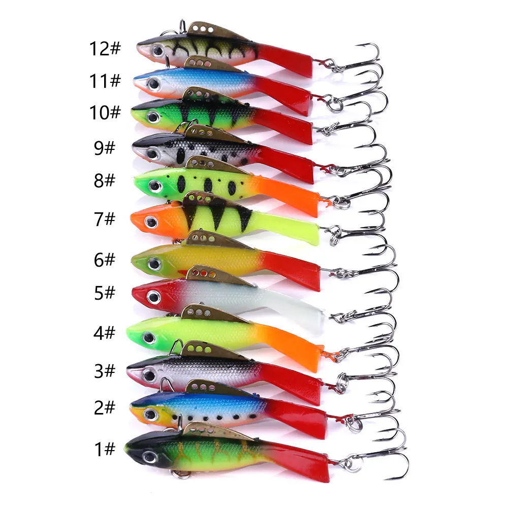 

HENGJIA 1PCS 6.5cm/19g Soft Wobblers Lead Jig Artificial Bait Ice Fishing Lure Carp Fishing Winter for Fishing