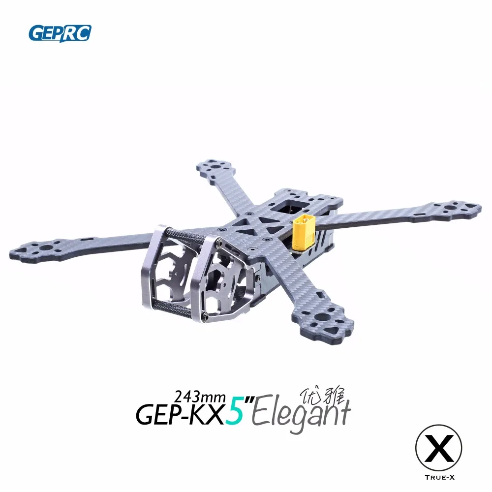

GEPRC GEP-KX5 элегантный FPV Rcing Квадрокоптер 243 мм Колесная база рама из углеродного волокна истинный X Фристайл