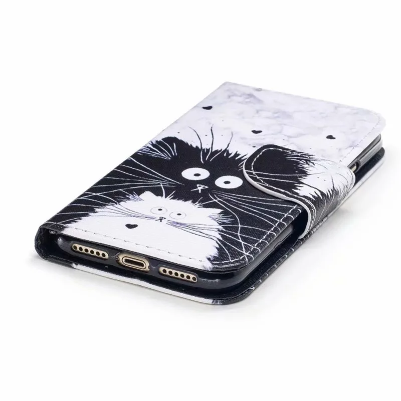 COOLY кожаный бумажник флип чехол для iPod touch 5 6 Чехол для iphone 5S 5 SE 6 6S 7 8 Plus X XR XS Max кошачий лист мрамор чехол для телефона