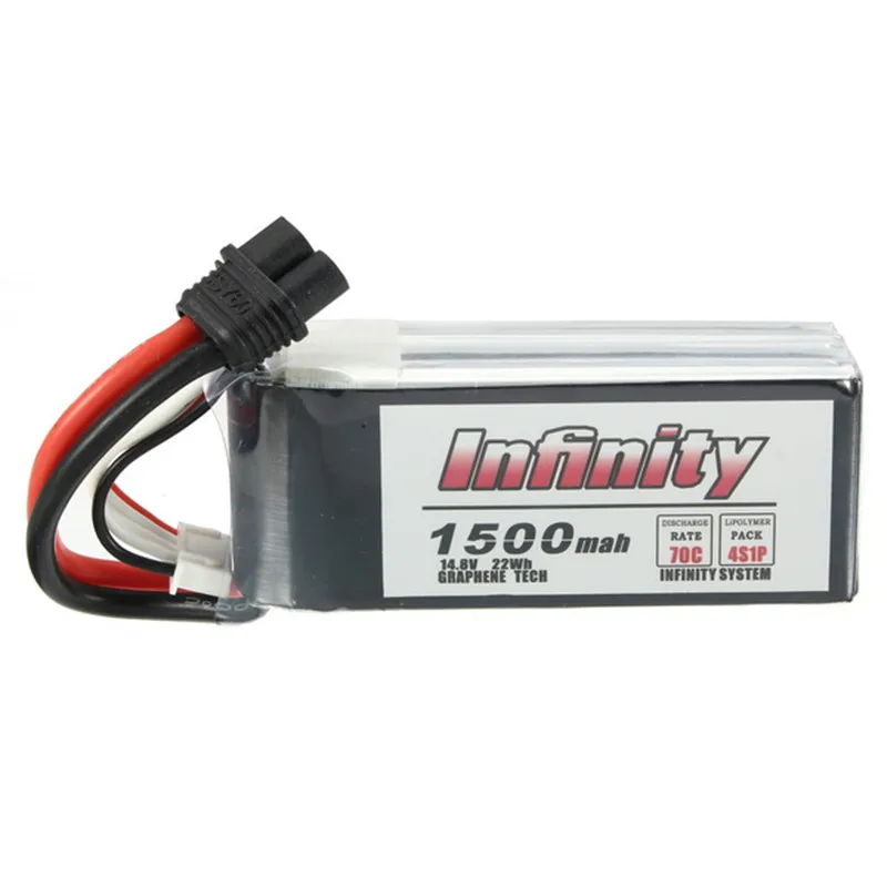 1/2 предмета в комплекте для графеновой батареи Infinity 4S 14,8 V 1500 мА/ч, 70C графеновой батареи LiPo Батарея Перезаряжаемые XT60 разъем Поддержка 15C повышения Зарядное устройство