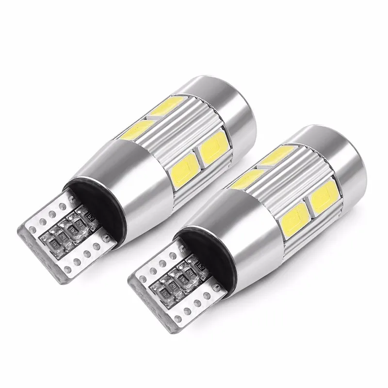TiOODRE 2 шт. лампы с плоским цоколем авто светодиодный T10 Canbus 194 W5W 10 SMD 5630 Светодиодный свет лампы Ошибка светодиодные фары для парковки автомобиля боковой свет