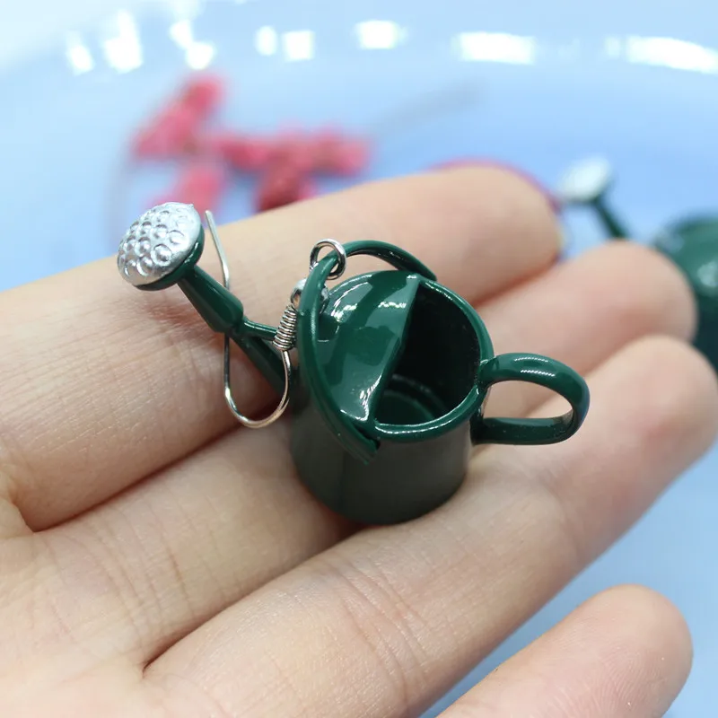 1 пара Забавные милые серьги-кастрюли для полива сада | Украшения и аксессуары