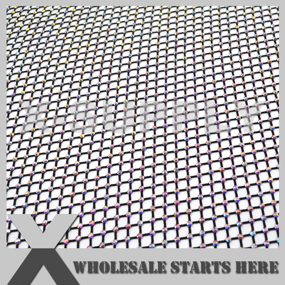 Crystal AB сетка со стразами тканевый сетчатый лист для обуви одежды