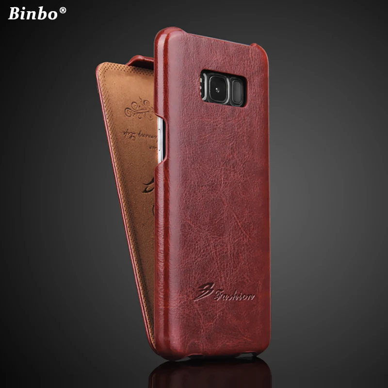 Binbo For Samsung Galaxy S8 Plus Case Cover S9 Flip Leather Vertical Up and Down Note 8 Fundas | Мобильные телефоны и