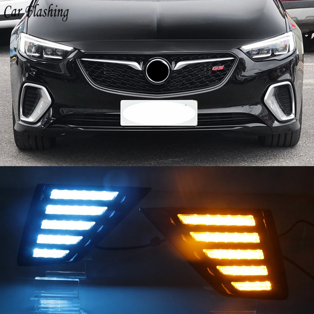 Автомобильная проблесковая 2 шт. для Opel Insignia GS 2017 2018 течет отложным воротником