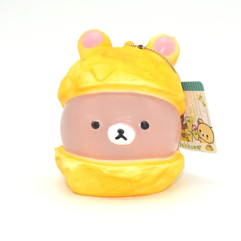 9 см Горячие каваи Джамбо колпачок Rilakkuma мягкие куклы коллекционные вещи мультфильм хлеб Ароматические шаровая цепь с биркой