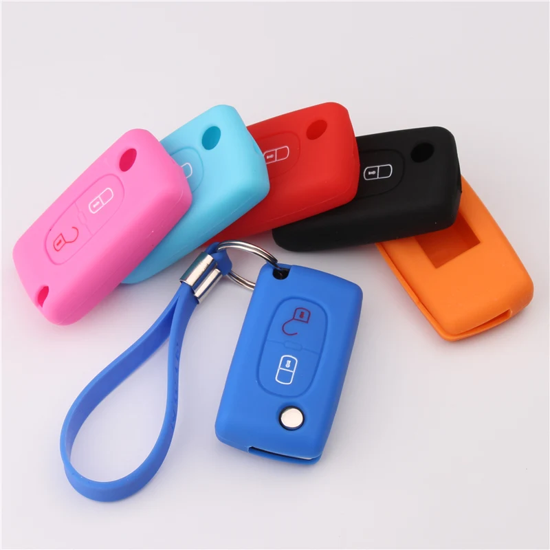 2 кнопки силиконовый чехол для ключей от машины крышка брелок в виде ракушки