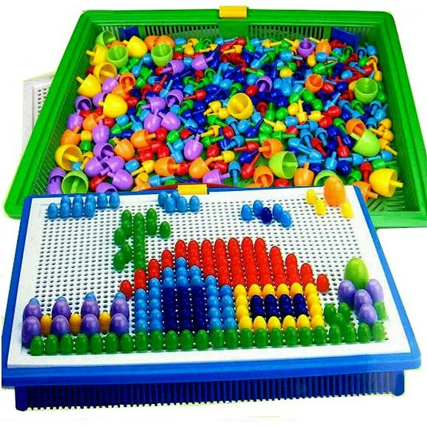 3D пазл игрушка в виде грибов пластиковая для раннего обучения по методу