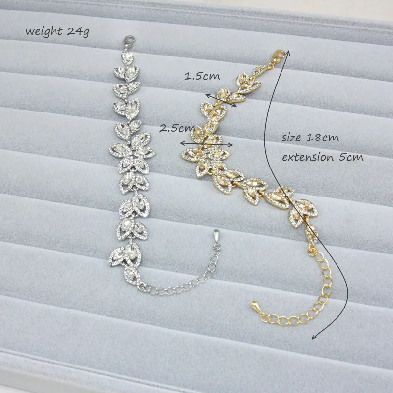 Роскошный браслет OCESRIO с цветами для свадьбы подружки невесты кристаллами