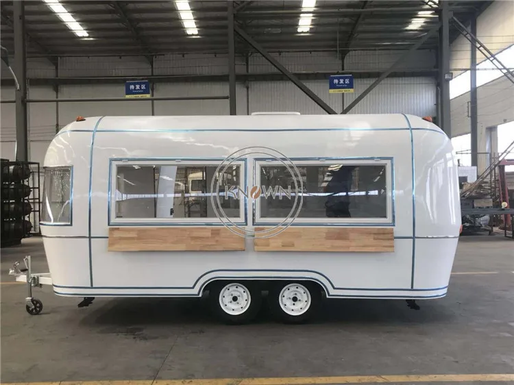 Мобильный киоск для продажи еды белого цвета торговый горячих собак пузырьковый