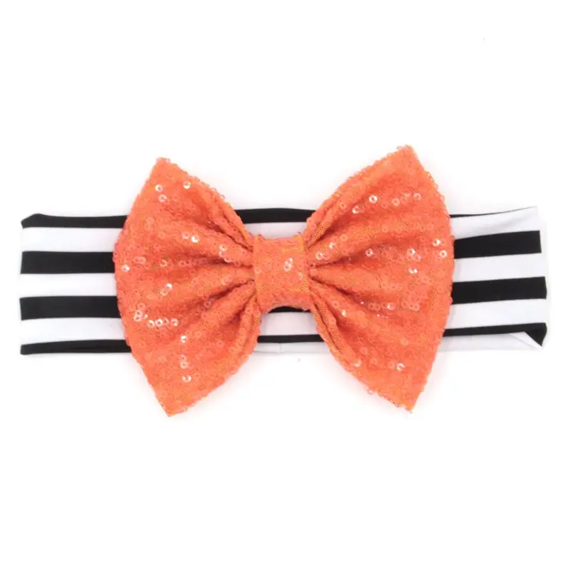 Обруч для волос в полоску с большими блестками 4 шт./лот|cute headband|halloween headbandbig sequin bows