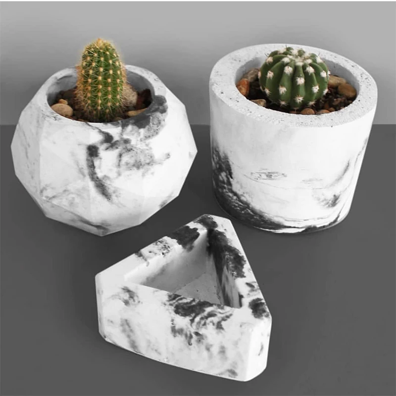 Ins Горячая Алмазная Полигональная форма бетонная силиконовая djy растение