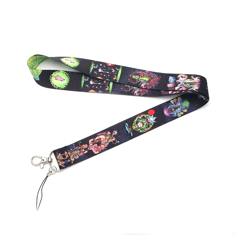 P1915 Dongmanli Рик и Морти брелок бейдж со шнурком ID Lanyards/Мобильный телефон Веревка/ключ нашейные ремешки Ремешки