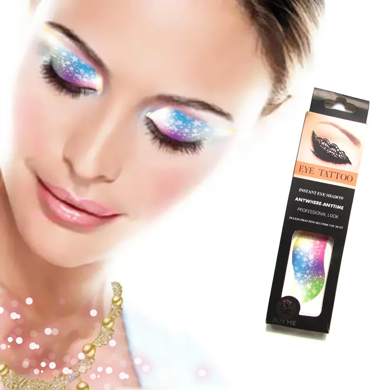 4 шт./лот Временная глаз Водные Переводные картинки подводка для вечерние тени