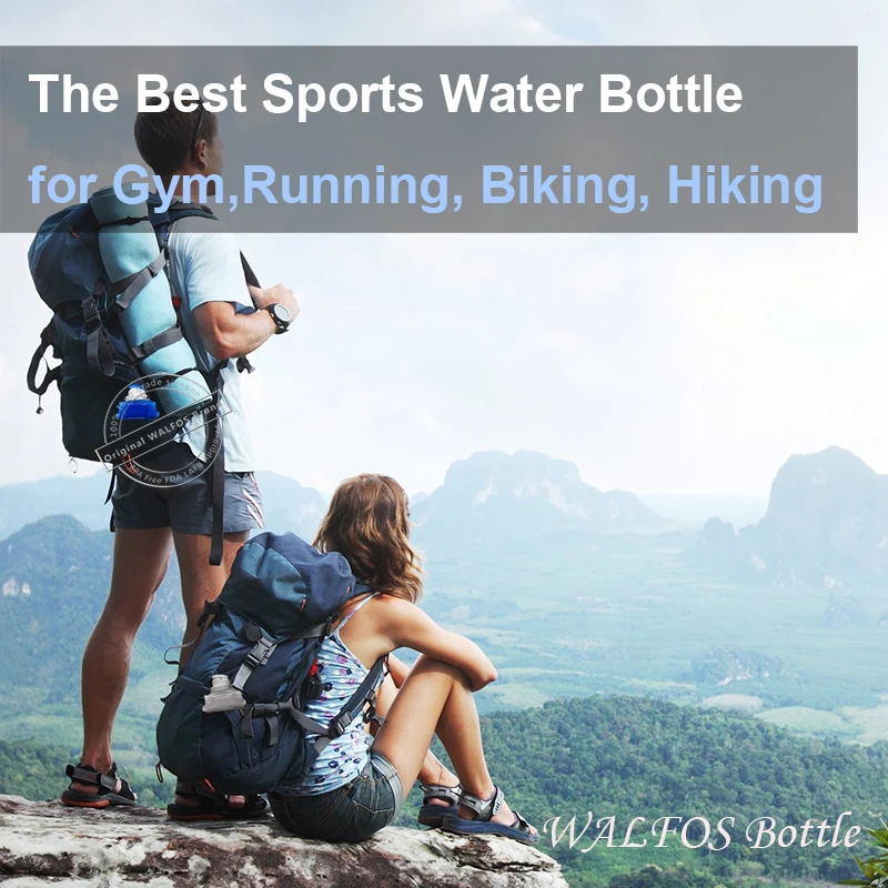 WALFOS Еда Класс 500 мл творческий складной силикона пить спортивные бутылки воды