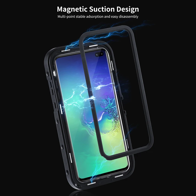Ulanzi Вертикальная съемка Vlog металлическая клетка для samsung S10 Plus Магнитный чехол с