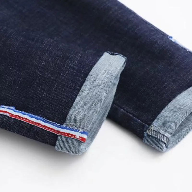 Плюс Размеры 4XL 5XL деним Для женщин Джинсы для осень 2017 г. новый большой Синий