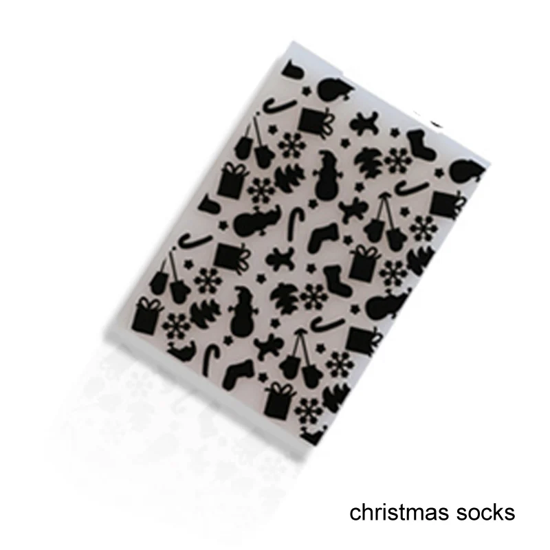 christmas socks Помадка форма для украшения торта, открытка для изготовления Штампа, пластиковая папка для тиснения, сделай сам, бумажная карточка для скрапбукинга, ремесло, свадьба, Рождество, серия - Цвет: christmas socks
