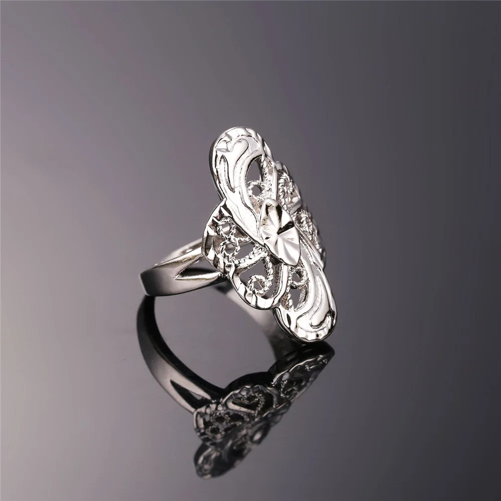 U7 Винтажный Позолоченный Обручальное Кольцо Для Женщин Ювелирные Изделия Оптом