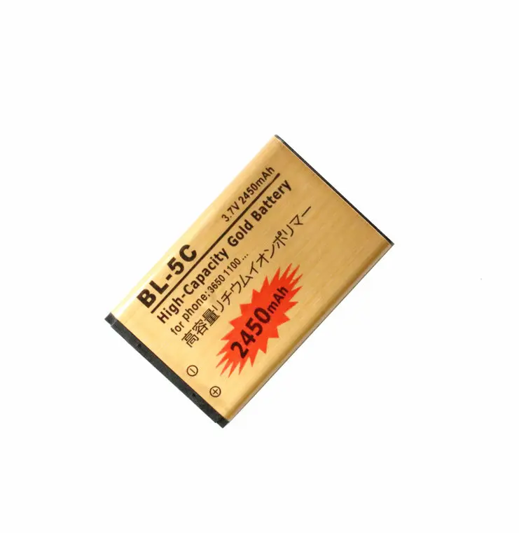 3 шт./лот 2450 мА/ч BL 5C BL5C золото запасная батарея для Nokia 6130 6130i 6225 6230 6230i 6330 6263 6267 6270 6555