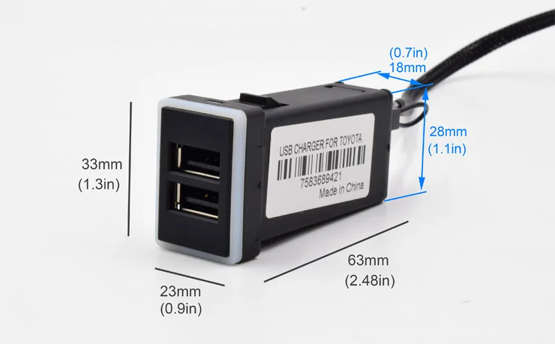 XCGaoon QC3.0 Quickcharge автомобильное зарядное устройство двойной USB телефон PDA адаптер DVR Plug& Play кабель для Toyota