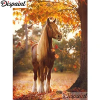 dispaint full squareround drill 5d diy diamond painting animal horse embroidery cross stitch 3d home decor a10556