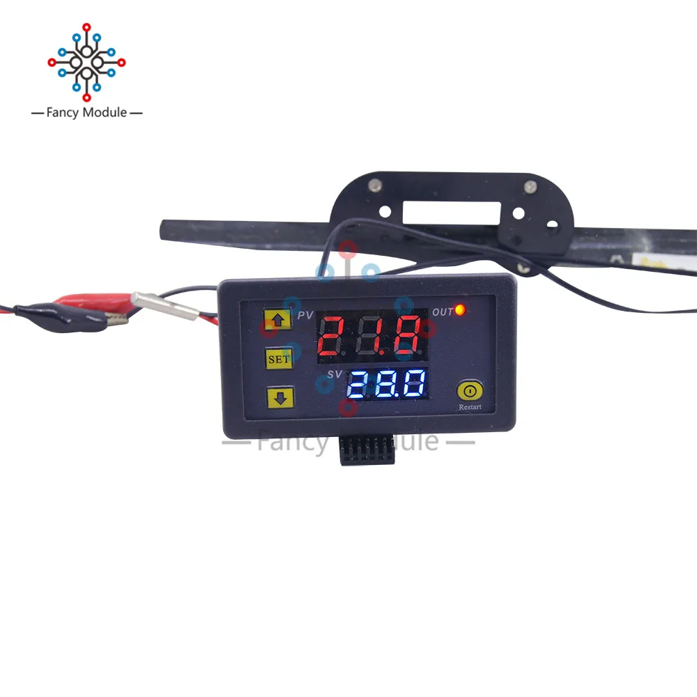 12V 20A Мини цифровой Температура Термостат Регулятор красный и синий светодиодный Дисплей зонд Сенсор W3230 0,1 Цельсия accurac
