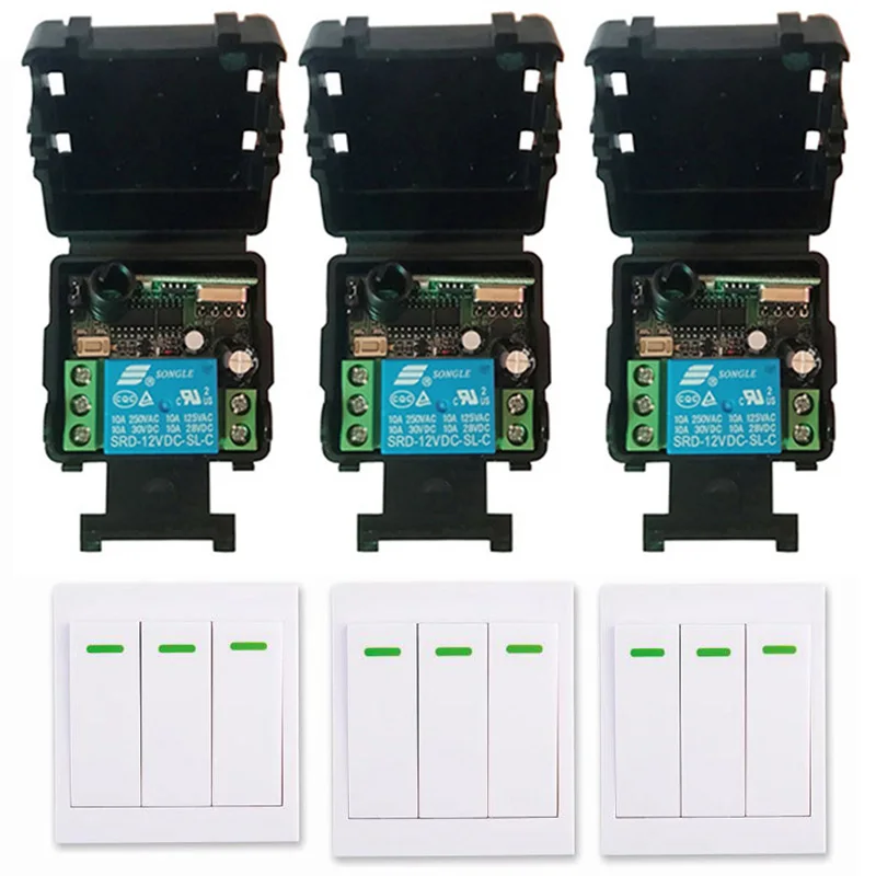 Мини-размер DC12V 24V 1CH 10A RF беспроводной пульт дистанционного управления релейный