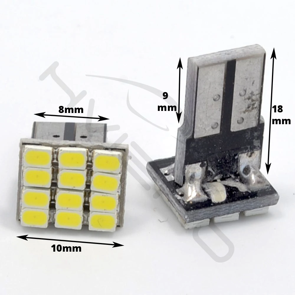 2X T10 W5W 12SMD 1206 автомобиля на танкетке белые светодиодный AC/DC 12V Canbus без ошибок