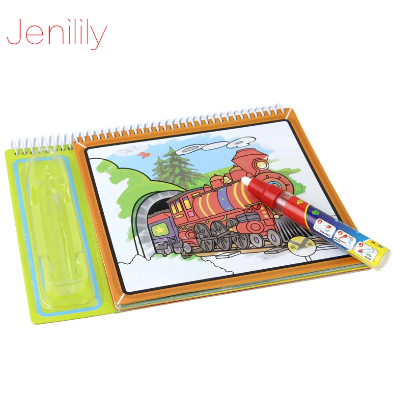 Jenilily JN2328 1 транспортная серия водяная книга для рисования с волшебной ручкой