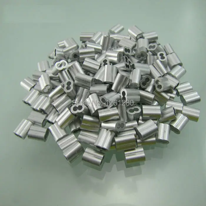 1000 шт. металлические зажимы Проволочный Трос 8 пряжек из нержавеющей стали