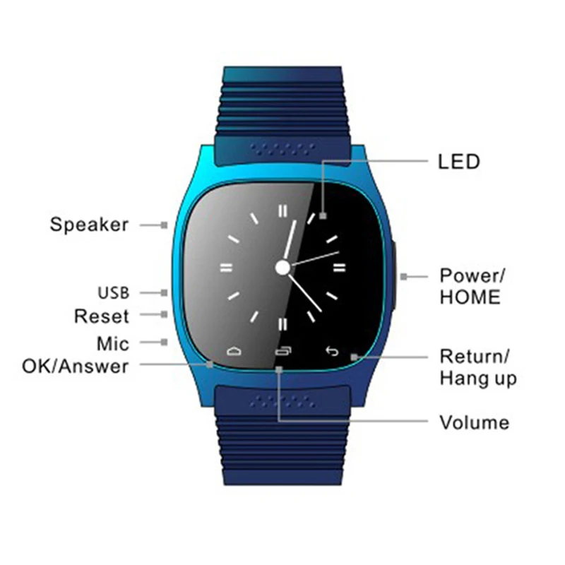 Новые наручные часы M26 с Bluetooth R-Watch SMS защита от потери жизни водонепроницаемые