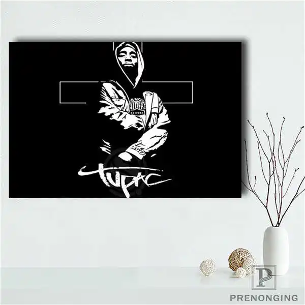 Белый F#30 2PAC холст для картины на индивидуальный заказ ткань печать DIY ткань плакат стены шелк плакат#0114-05 - Цвет: Белый