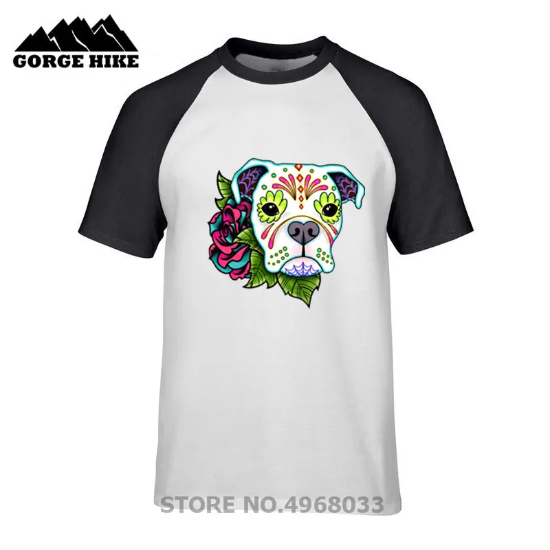 Трусы-боксеры в белый день мертвых сахарных черепов и собак футболка лучшая для