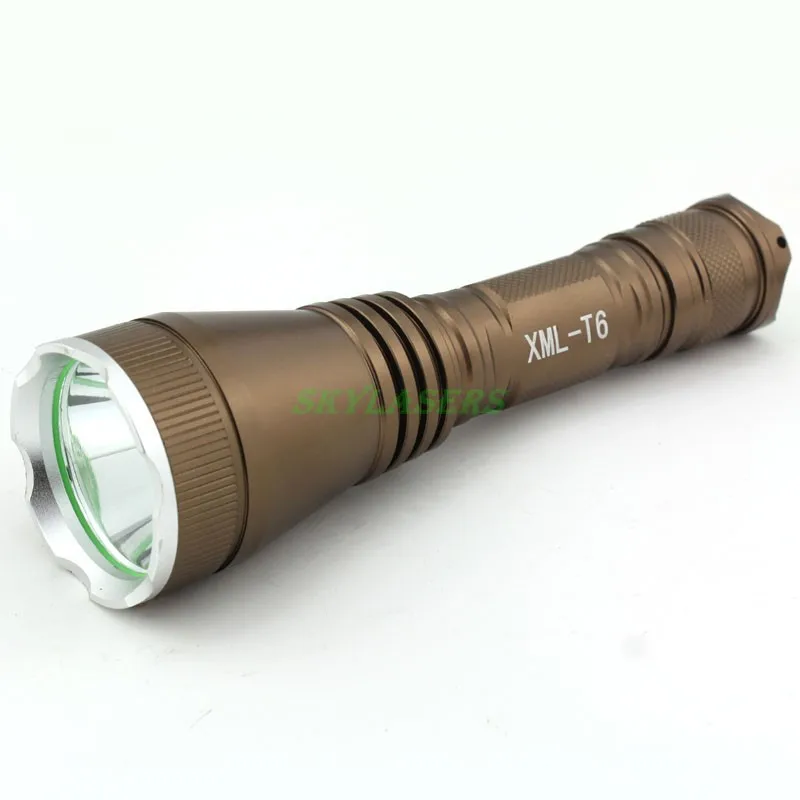 Новая версия C7 Cree XM-L T6 2000LM 5-режиме Long shoot Белый LED Фонарик Факел (1x18650) | Лампы и