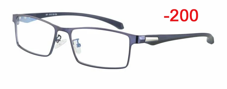 1.0 to-4.0 Retro Round Sun Photochromic Finished Myopia Eyeglasses Frame Men Women with color lens Sun glasses Myopia Eyewear - Цвет оправы: Blue-200