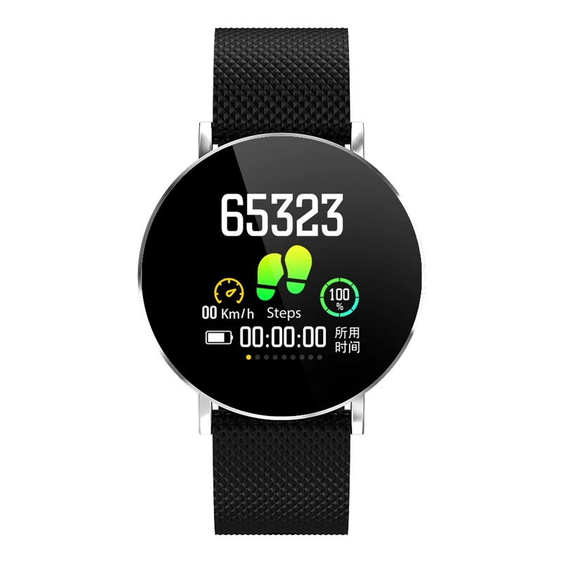 Y1 Smartwatch IP68 водонепроницаемые спортивные часы для измерения артериального давления с gps позиционированием, мужские Смарт-часы - Color: Black Silver