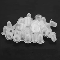 100pcs disposable tattoo ink cup smallbig size silicone permanent tattoo makeup eyebrow makeup pigment container caps