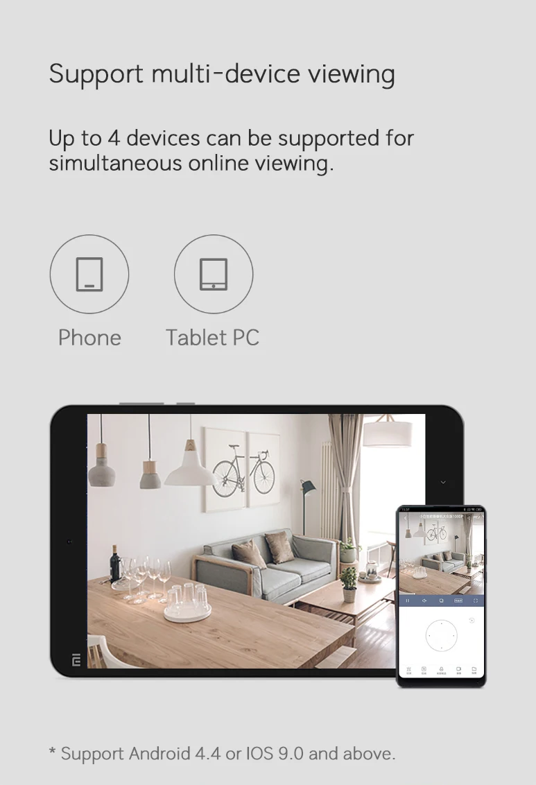 Xiaomi Smart camera популярная версия 1080P Новая версия HD беспроводная Wifi инфракрасная камера ночного видения 100,4 градусов IP домашняя камера