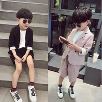 children clothing sets boys outfits kids clothes set 2019 summer fashion soild blazer coathalf pant 2pc formal party boys suit