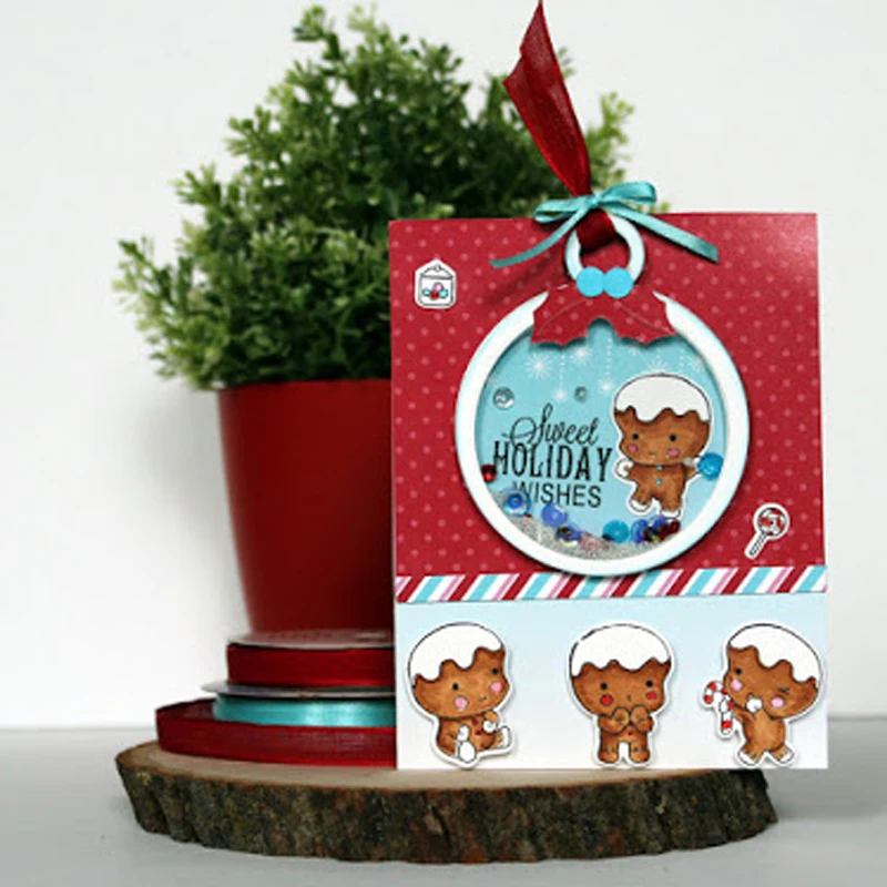 Новый праздник GingerSnaps прозрачный силиконовый штамп/печать для DIY
