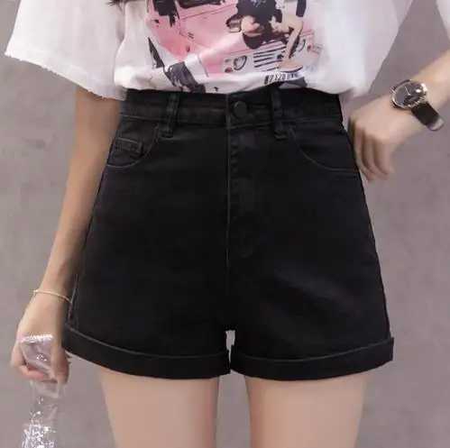 Женские винтажные шорты с высокой талией и карманами|Женские шорты| |