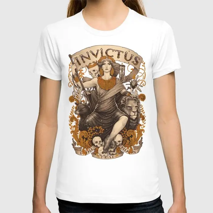2017 Весна На Продажу женщин тенниски INVICTUS Коротким Моды Хлопок забавный тис homme
